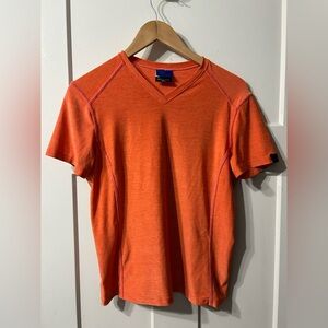 Irideon Girls Orange Riding Wear Short Sleeve Crew Neck T Shirt Size Small